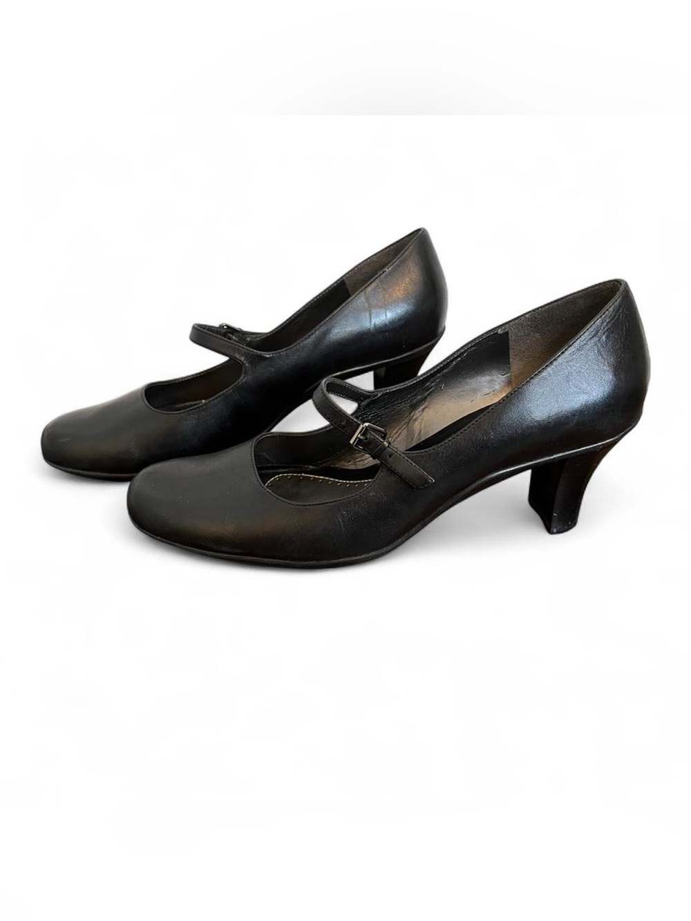 Naturalizer Black Mary Jane Heels women’s 9 wide Wilton office business casual